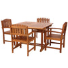 Image of All Things Cedar 5-Piece Teak Butterfly Dining Table Set TD72-20