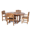 Image of All Things Cedar 5-Piece Oval Teak Dining Set TE70-20