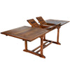 Image of All Things Cedar 9-Piece Expandable to 83-in and 95-in Teak Dining Table and Folding Chair Set TE90-22