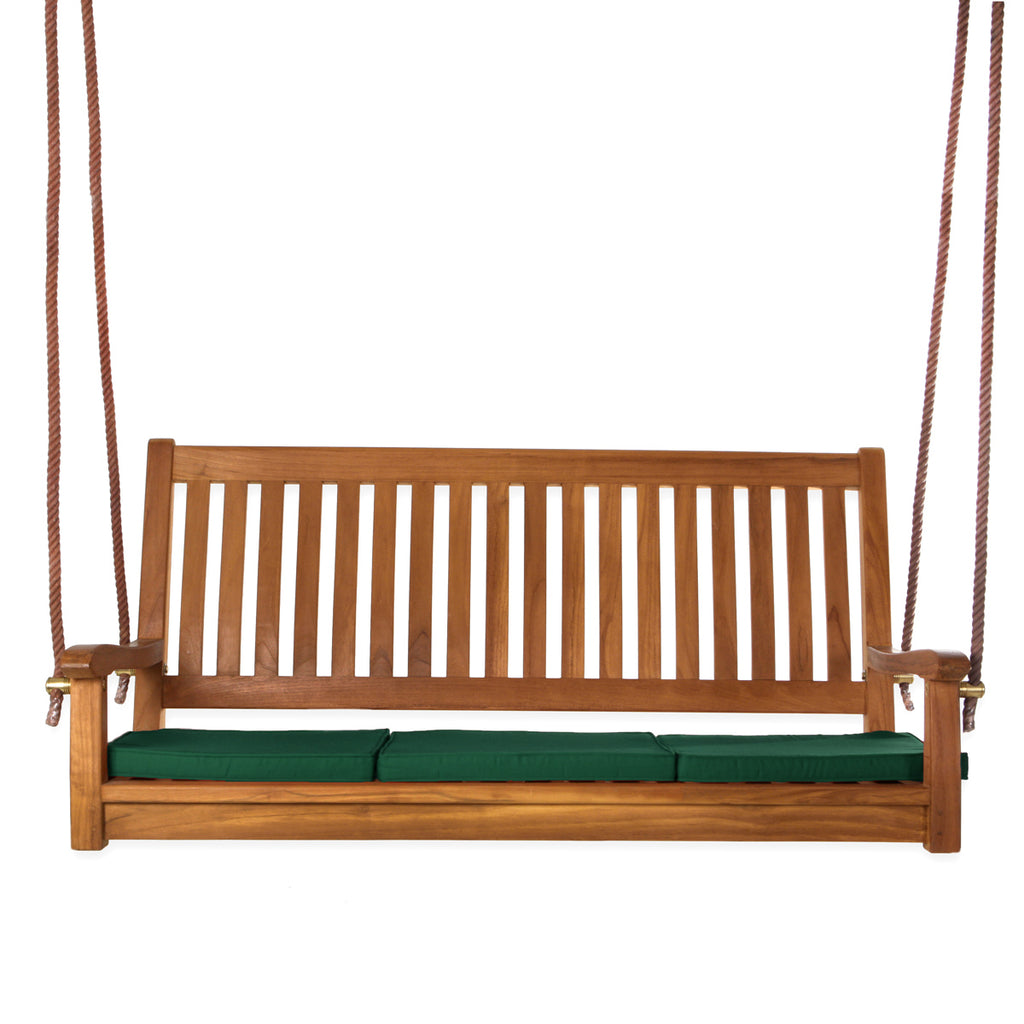 All Things Cedar with Cushion Handcrafted Teak Swing TS50