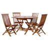 Image of All Things Cedar 5-Piece with Cushion Octagon Folding Table Dining Set TT5P-O