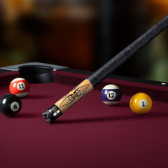 GLD Products Viper Sinister Black and White Wrap with Brown Stain Billiard/Pool Cue Stick