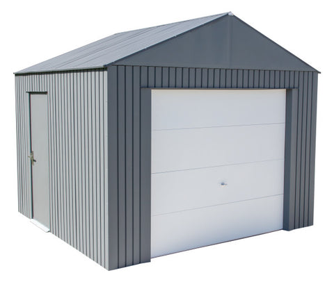 Sojag Everest Wind and Snow Rated Building Kit 12 ft x 10 ft Charcoal Steel Garage Storage Shed GRC1210
