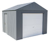 Image of Sojag Everest Wind and Snow Rated Building Kit 12 ft x 10 ft Charcoal Steel Garage Storage Shed GRC1210
