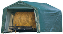 Shelterlogic Peak Style Storage 12 ft x 20 ft x 8 ft Hay Shelter 71534