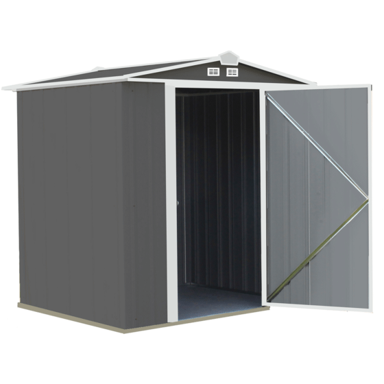 Shelterlogic EZEE Shed® , 6x5, Low Gable, 65 in walls, vents, Charcoal & Cream