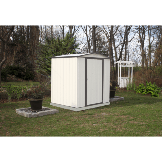 Shelterlogic EZEE Shed® , 6x5, Low Gable, 65 in walls, vents, Cream & Charcoal