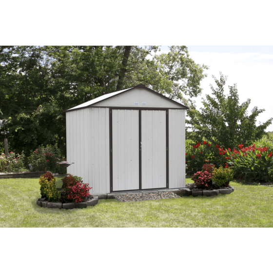 Shelterlogic Arrow EZEE Shed® , 8x7, High Gable, 72 in walls, vents, Cream & Charcoal