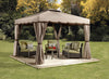 Image of Sojag Roma 10 ft x 10 ft Beige with Brown Trim Soft Top Gazebo 500-9165388
