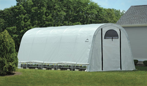 Shelterlogic Grow It Heavy Duty Round 12 ft x 20 ft x 8 ft Walk-Thru Greenhouse 70592