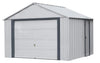 Image of Shelterlogic Murryhill Steel 12 ft x 10 ft Flute Grey Storage Shed