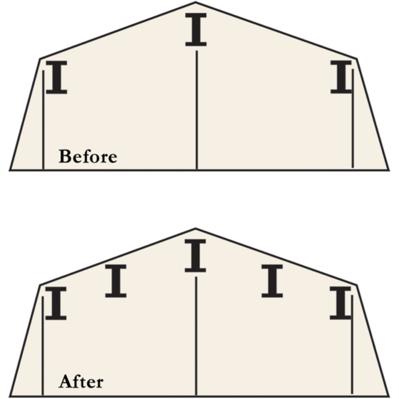 Shelterlogic ROOF STRENGTHENING KIT for 10x12 (except:  Swing Door units)