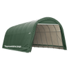 Image of Shelterlogic 12x24x8 Round Style Shelter, Green Cover