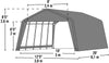 Image of Shelterlogic Peak Style Storage 12 ft x 20 ft x 8 ft Hay Shelter 71534