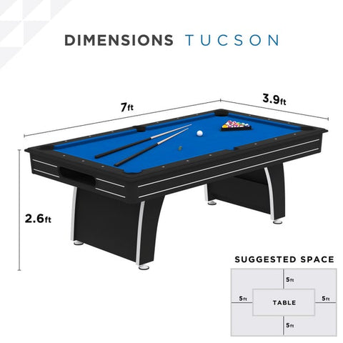 GLD Products Fat Cat Tucson 7' Pool Table with Ball Return