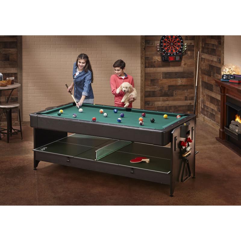 GLD Products Fat Cat Original 3-in-1 7' Pockey Multi Game Table