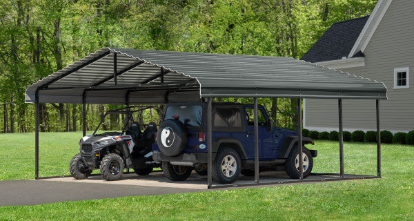 Arrowshed 20 ft x 20 ft x 7 ft Charcoal Carport CPHC202007