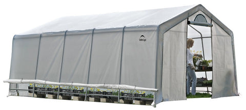 Shelterlogic Grow It Heavy Duty Peak 12 ft x 20 ft x 8 ft Walk-Thru Greenhouse 70590