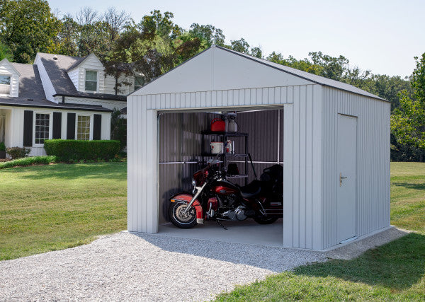 Sojag Everest Wind and Snow Rated Building Kit 12 ft x 10 ft Charcoal Steel Garage Storage Shed GRC1210